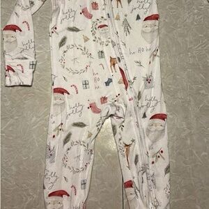Holiday Print Kids Footie Pajamas